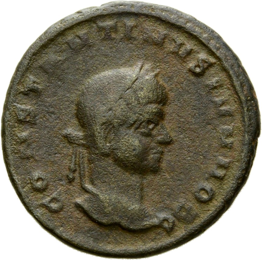 RIC VII Siscia 166 Constantine I obverse, Head of Constantine II, laureate, right