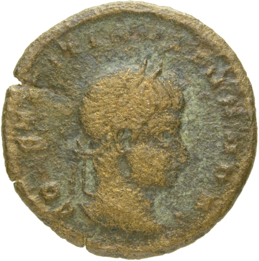 Constantine I obverse — Head of Constantine II, laureate, right