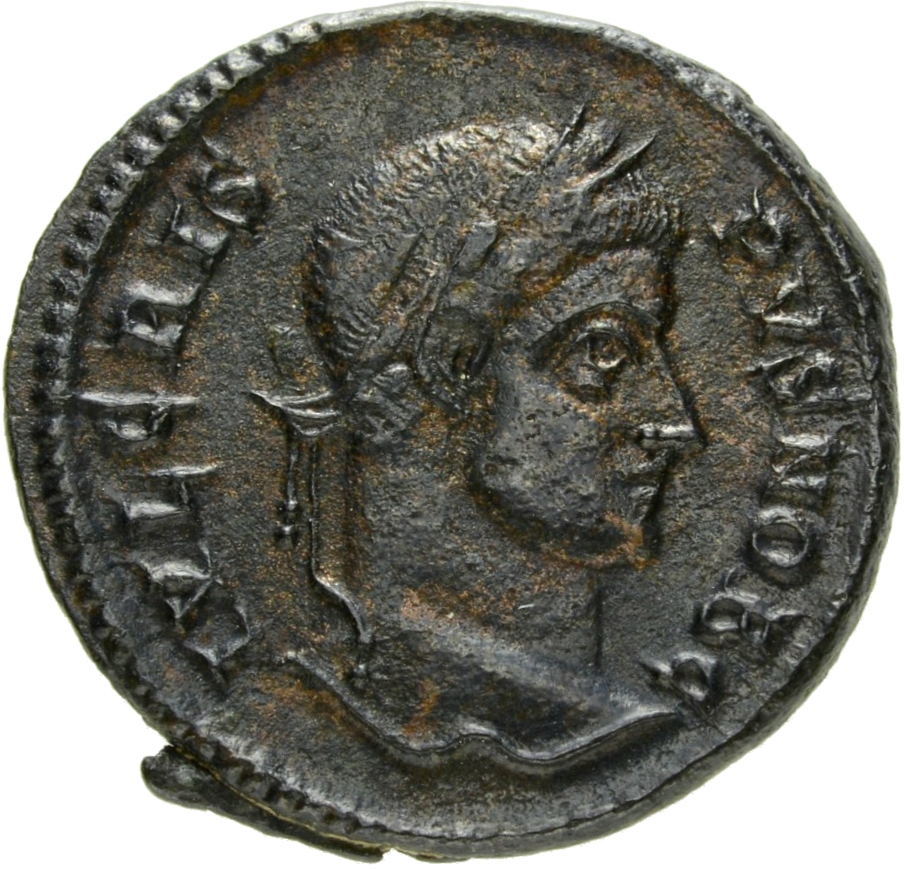 RIC VII Siscia 181 Constantine I obverse, Head of Crispus, laureate, right
