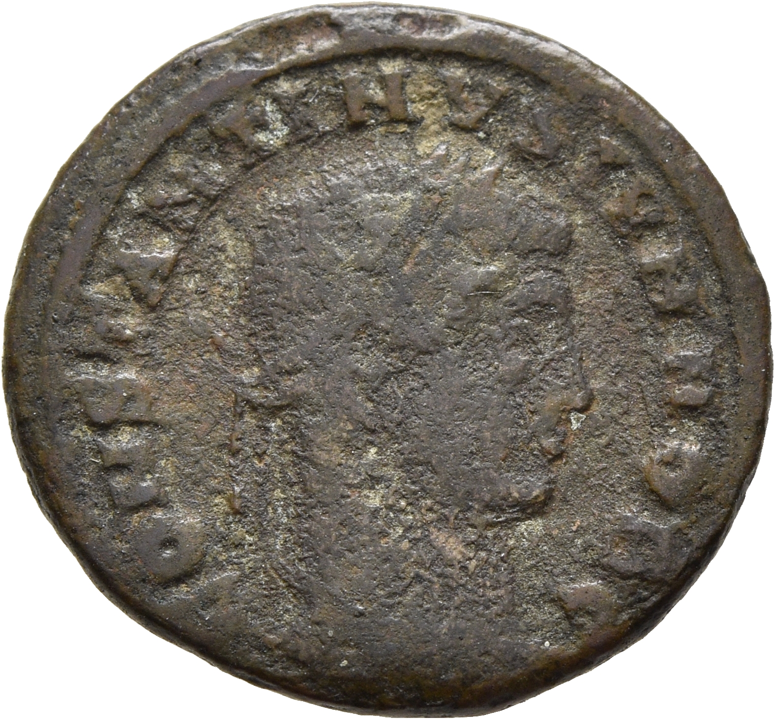 RIC VII Siscia 194 Constantine I obverse, Head of Constantine II, laureate, right