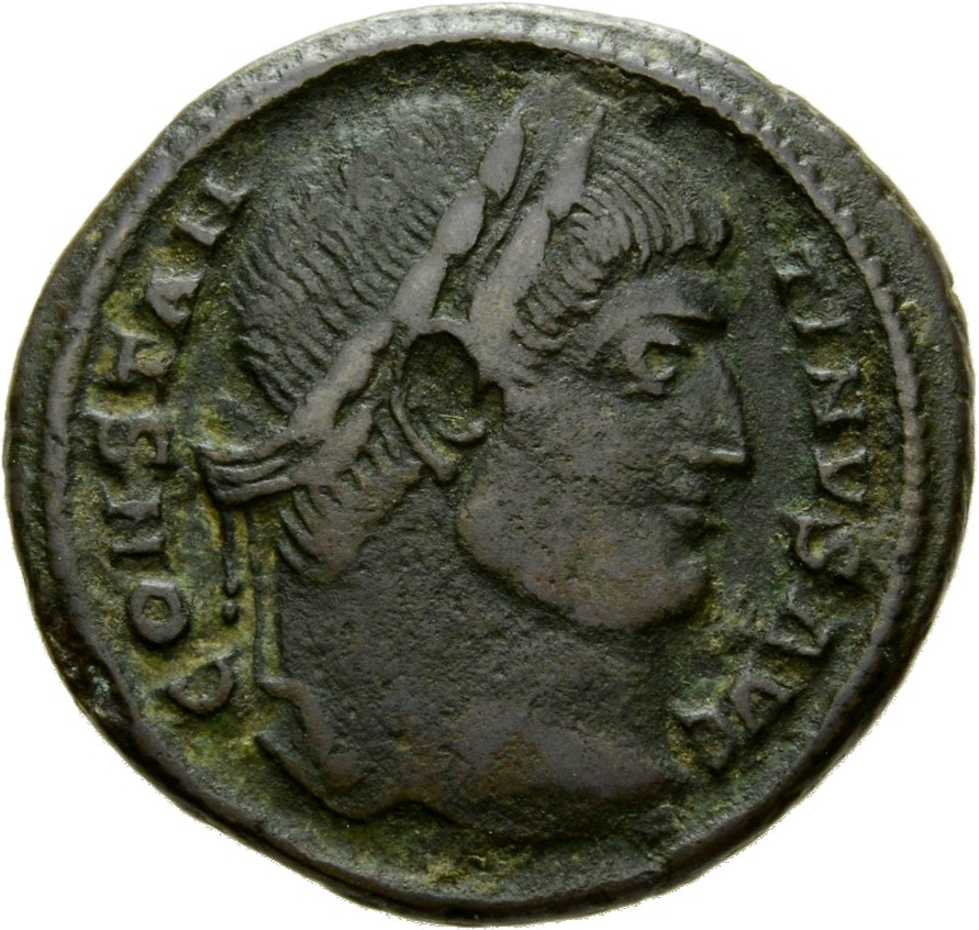 RIC VII Siscia 200 Constantine I obverse, Head of Constantine I, laureate, right