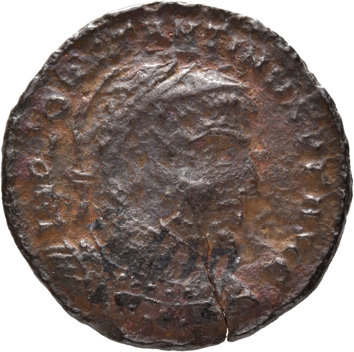 RIC VII Siscia 53 Constantine I obverse, Bust of Constantine I, laureate, helmeted, cuirassed, right