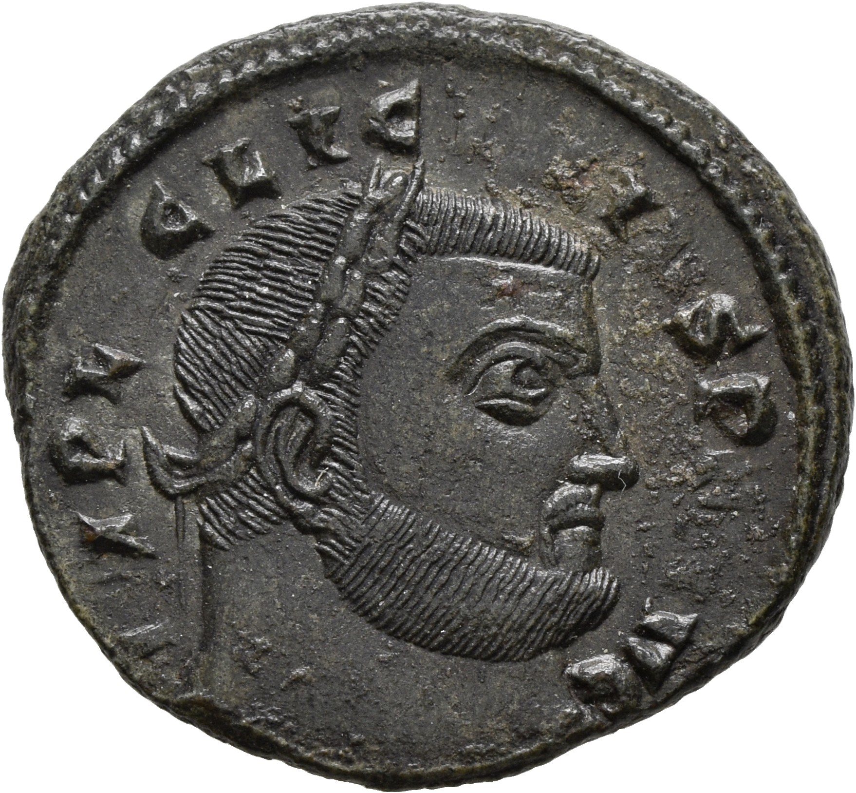 RIC VII Siscia 8 Licinius obverse, Head of Licinius, laureate, right