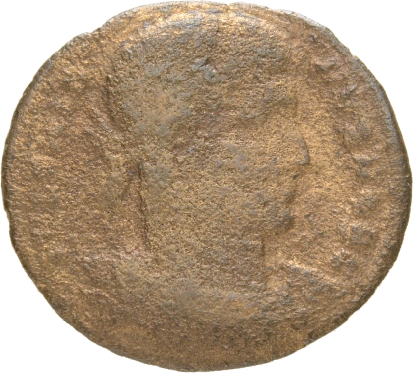 Constantine I obverse — Bust of Crispus, laureate, cuirassed, right