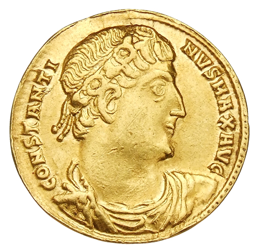 RIC VII Thessalonica 174 Constantine I obverse, Bust of Constantine I, rosette-diademed, draped, cuirassed, right