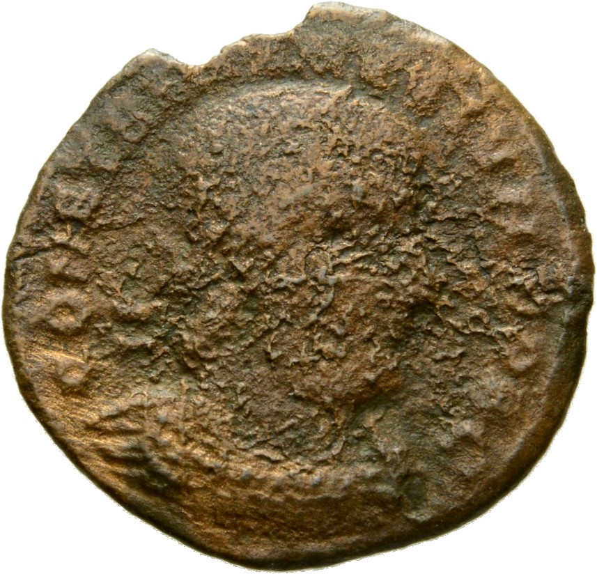 RIC VII Thessalonica 184 Constantine I obverse, Bust of Constantine II, laureate, cuirassed, right