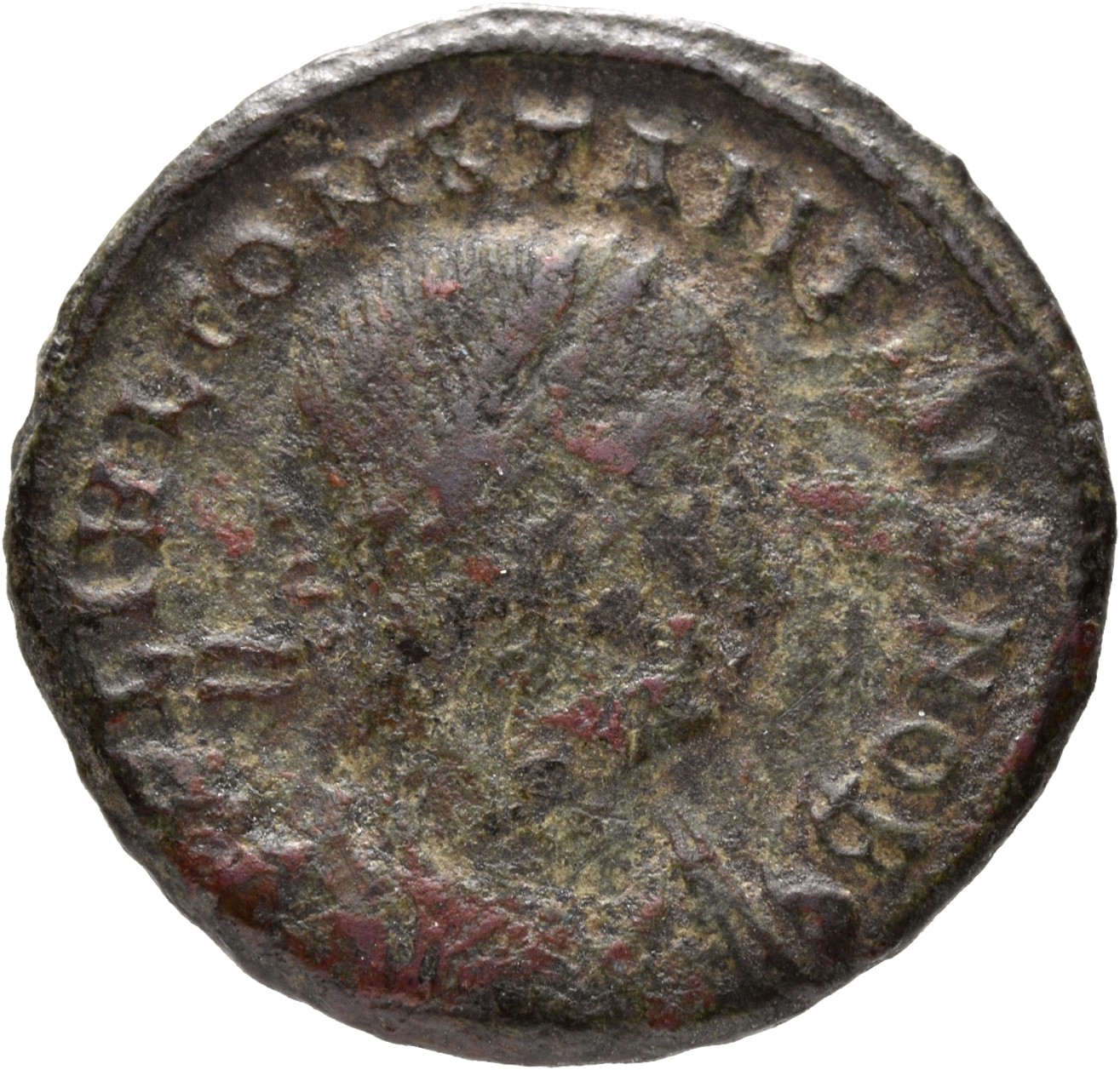 RIC VII Thessalonica 200 Constantine I obverse, Bust of Constantius II, laureate, draped, cuirassed, right