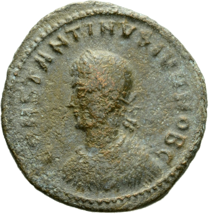 RIC VII Thessalonica 81 Constantine I obverse, Bust of Constantine II, laureate, draped, cuirassed, left