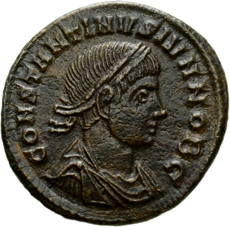 Constantine I obverse — Bust of Constantine II, laureate, draped, cuirassed, right