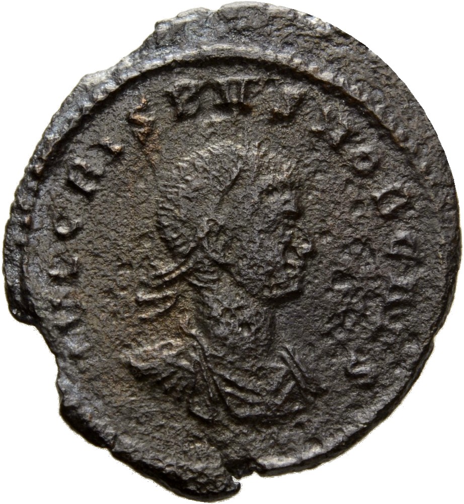 Constantine I obverse — Bust of Crispus, laureate, draped, cuirassed, right