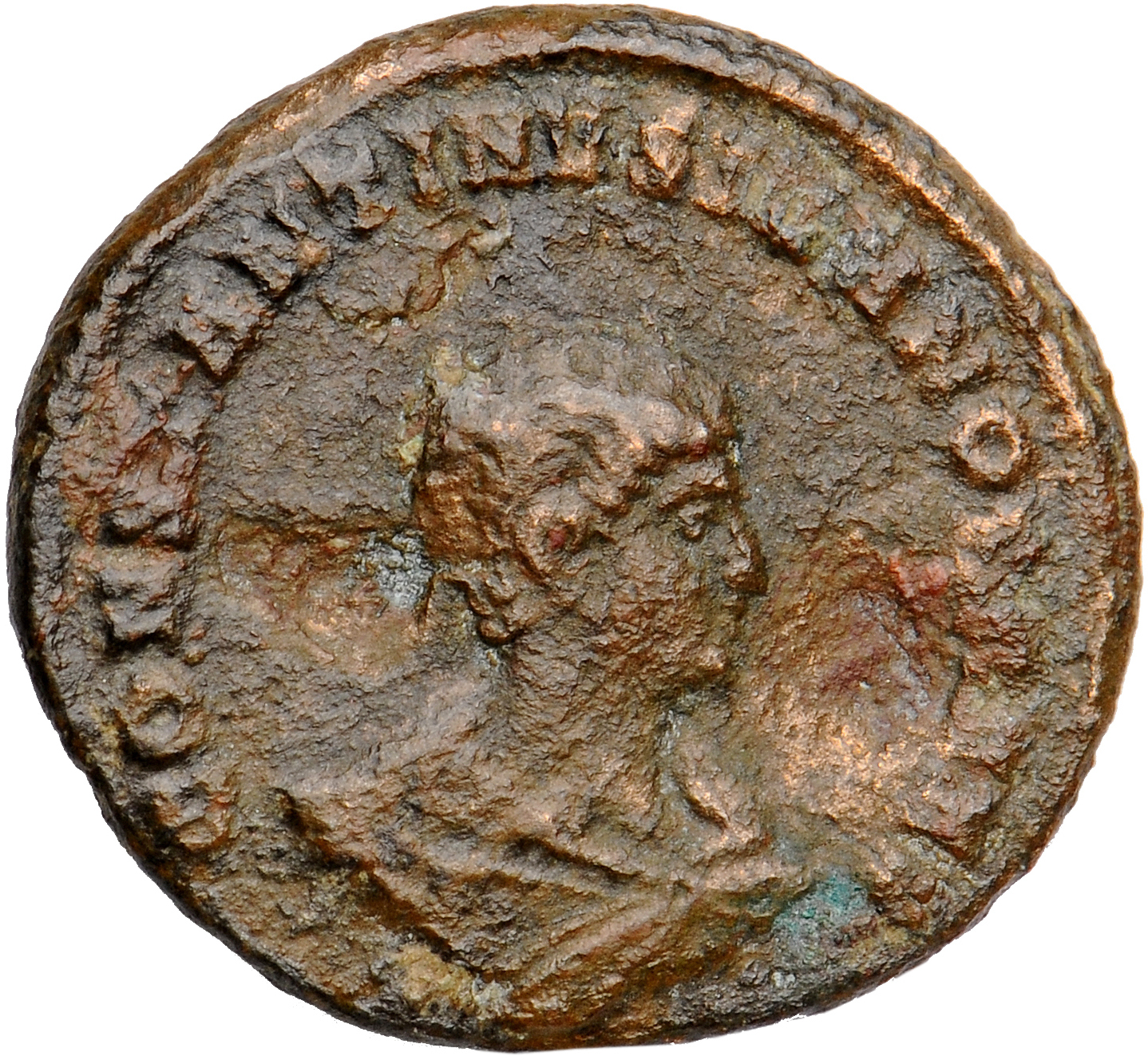 RIC VII Ticinum 81 Constantine I obverse, Bust of Constantine II, draped, cuirassed, right, seen from behind