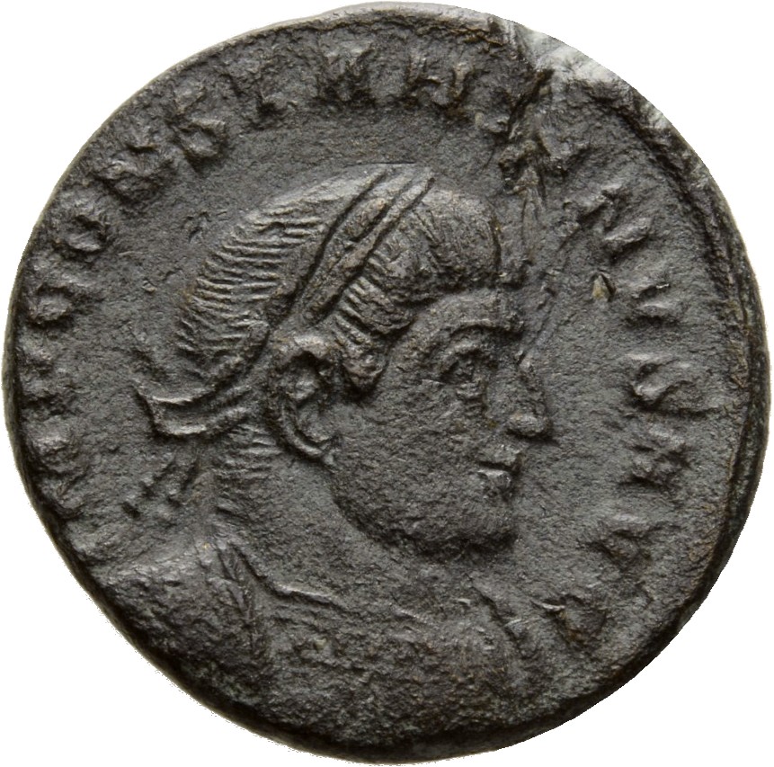 RIC VII Treveri 102 Constantine I obverse, Bust of Constantine I, laureate, cuirassed, right
