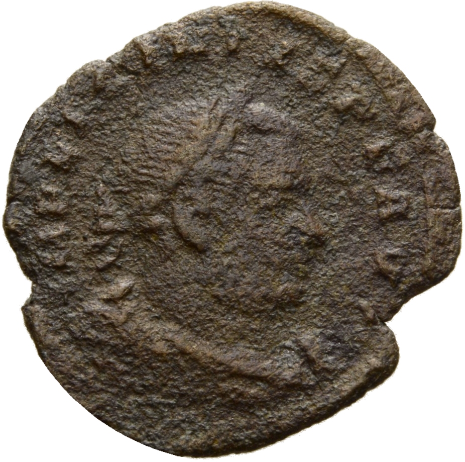 Constantine I obverse — Bust of Licinius, laureate, draped, cuirassed, right