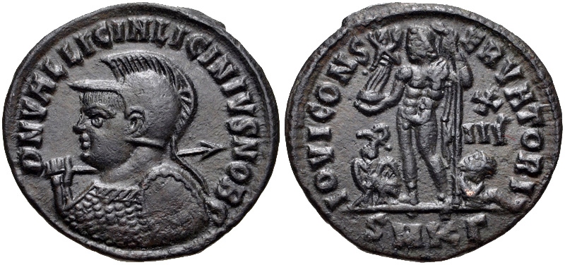 RIC VII Treveri 18 Constantine I obverse, Head of Constantine I, laureate, right