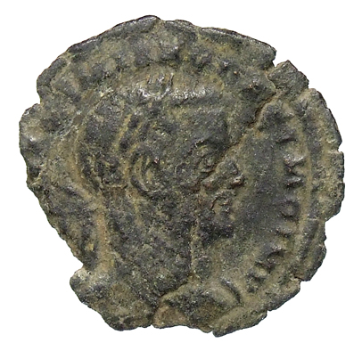 RIC VII Treveri 200 Constantine I obverse, Head of Maximian, veiled, laureate, right