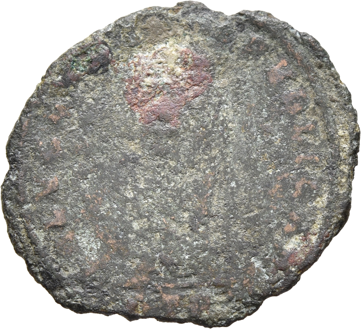 RIC VII Treveri 317 Constantine I reverse, Globe on altar inscribed VO/TIS/XX; above, three stars