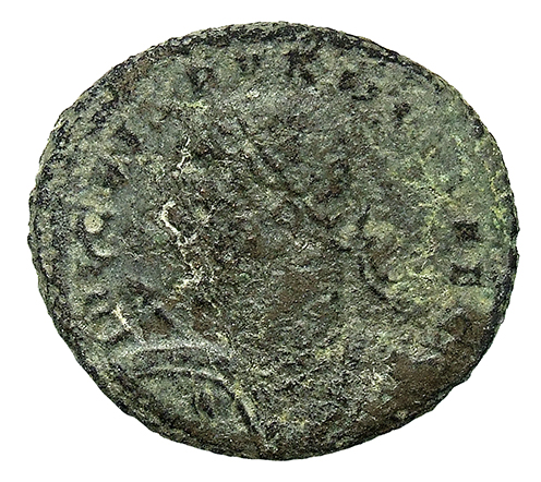 RIC VII Treveri 348 Constantine I obverse, Bust of Crispus, laureate, cuirassed, left, holding spear pointing forward in r...