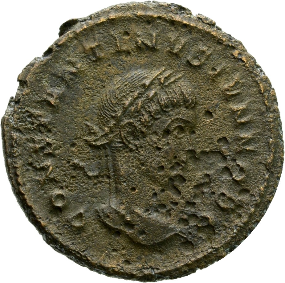 RIC VII Treveri 441 Constantine I obverse, Head of Constantine II, laureate, right