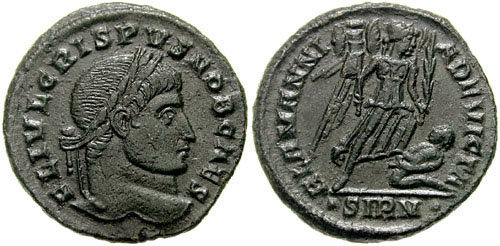 RIC VII Treveri 49 Constantine I obverse, Bust of Constantine I, laureate, draped, cuirassed, right