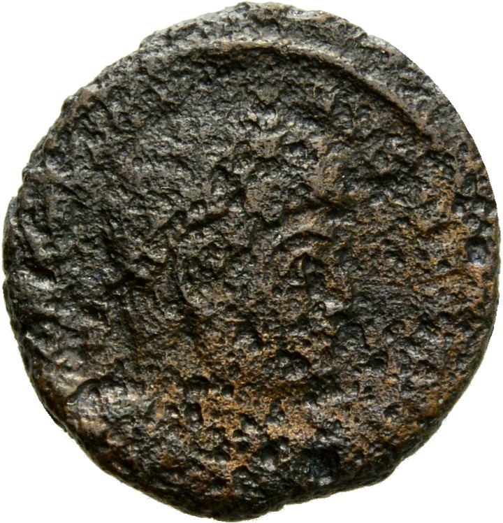 RIC VII Treveri 525 Constantine I obverse, Bust of Constantine I, rosette-diademed, draped, cuirassed, right