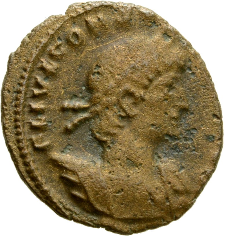 RIC VII Treveri 551 Constantine I obverse, Bust of Constantius II, laureate, cuirassed, right