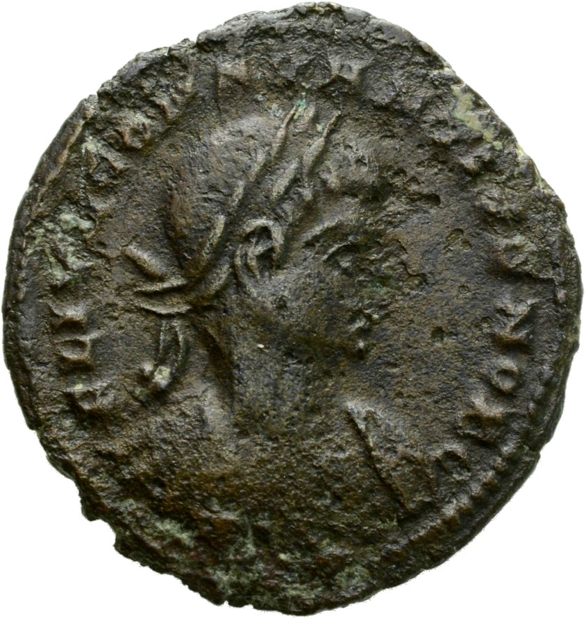 RIC VII Treveri 551 Constantine I obverse, Bust of Constantius II, laureate, cuirassed, right