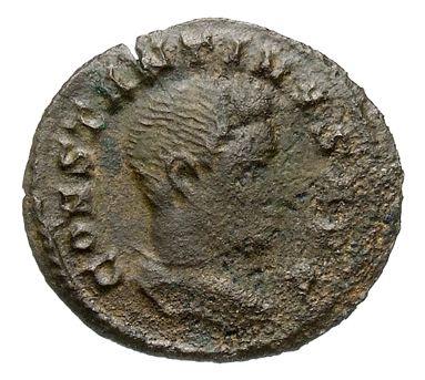 RIC VII Treveri 65 Constantine I obverse, Head of Constantine I, right