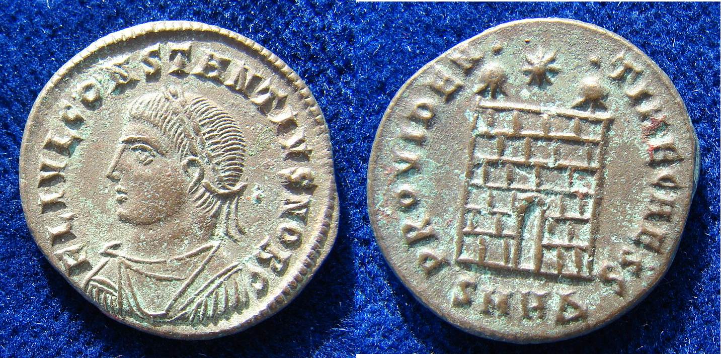 RIC VII Treveri 78 Constantine I obverse, Bust of Constantine I, laureate, draped, cuirassed, right, seen from behind