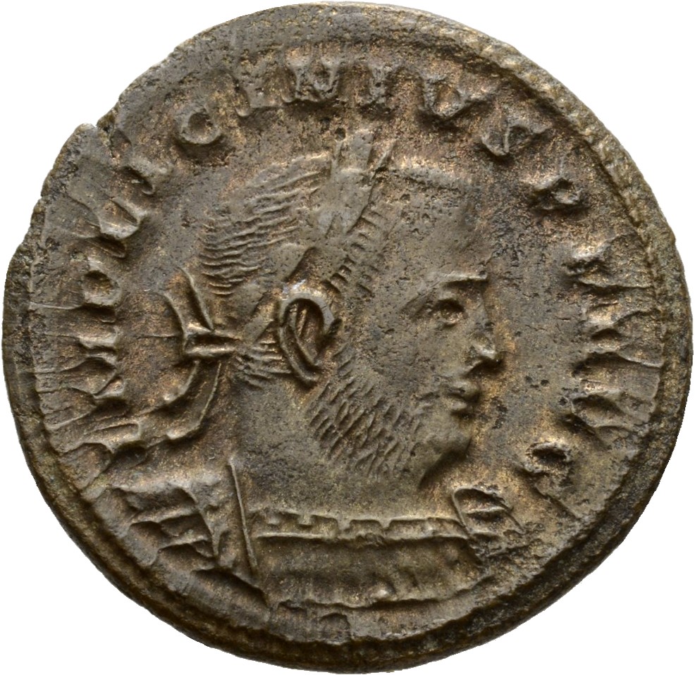 RIC VII Treveri 85 Constantine I obverse, Bust of Licinius, laureate, cuirassed, right