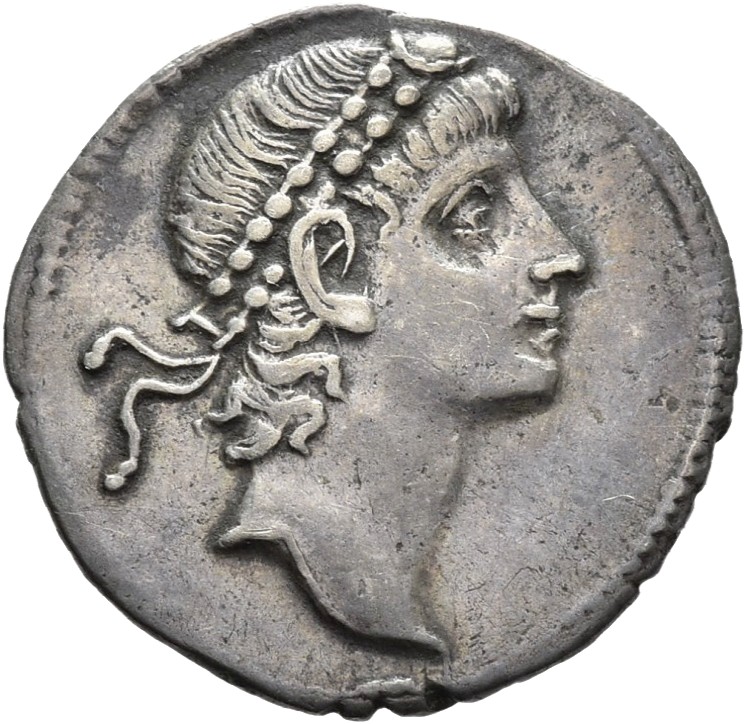 RIC VIII Alexandria 2 Constantius II obverse, Head of Constantius II, pearl-diademed, looking upward