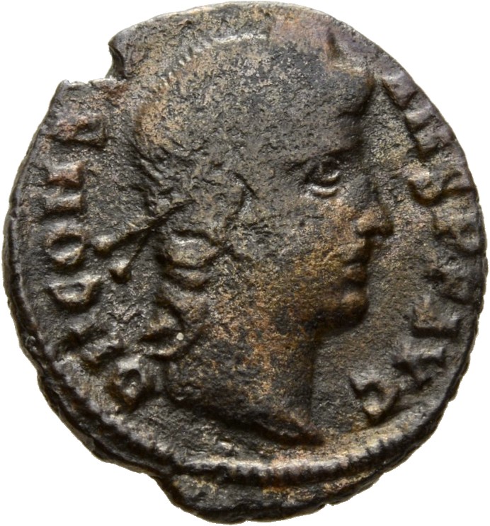 RIC VIII Alexandria 34 Constantius II obverse, Head of Constans, pearl-diademed, right
