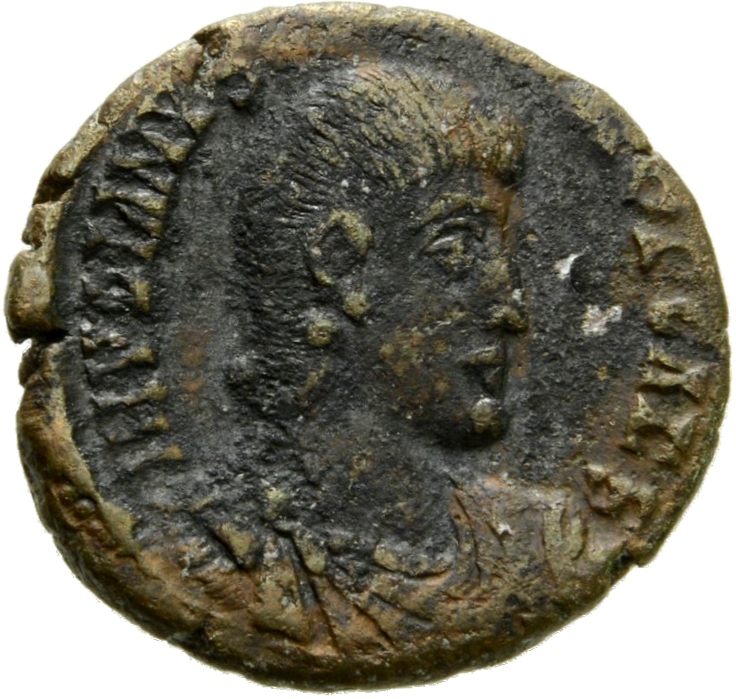 RIC VIII Alexandria 83 Constantius II obverse, Bust of Julian, bareheaded, draped, cuirassed, right