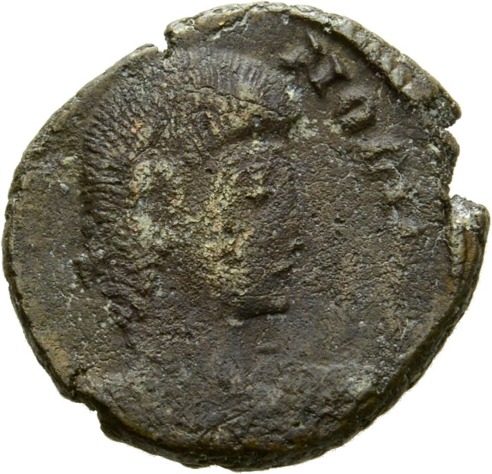 RIC VIII Alexandria 85 Constantius II obverse, Bust of Julian, bareheaded, draped, cuirassed, right