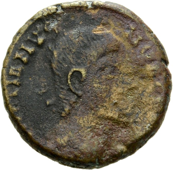RIC VIII Alexandria 88 Constantius II obverse, Bust of Julian, bareheaded, draped, cuirassed, right