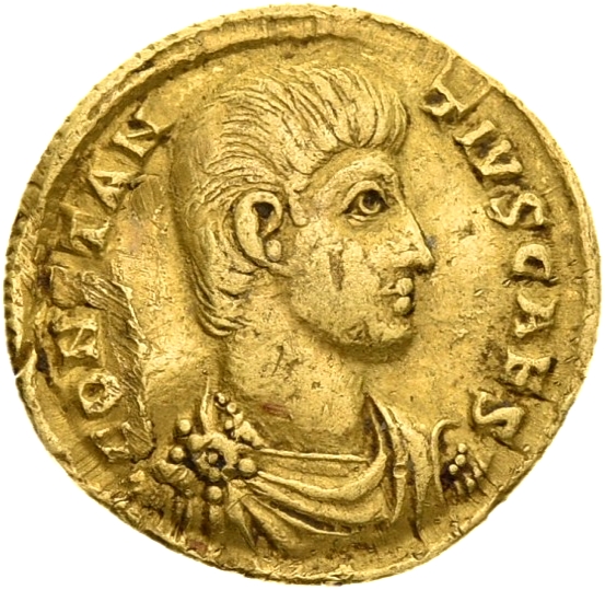 RIC VIII Antioch 101 Constantius II obverse, Bust of Constantius Gallus, bareheaded, draped, cuirassed, right
