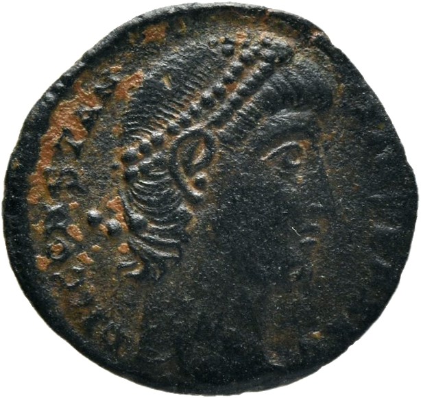 RIC VIII Antioch 113 Constantius II obverse — Head of Constantius II, pearl-diademed, right