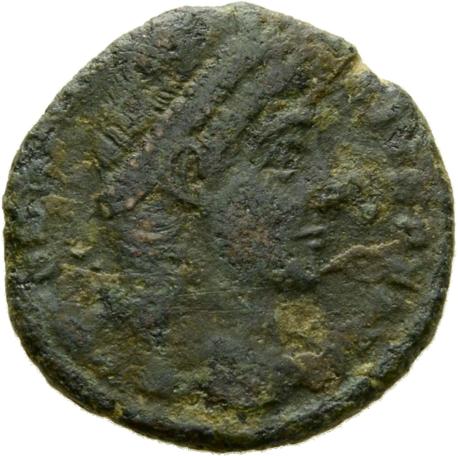 RIC VIII Antioch 115 Constantius II obverse — Head of Constans, pearl-diademed, right