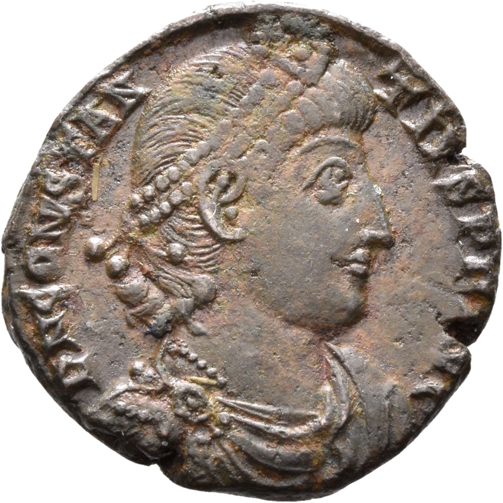 RIC VIII Antioch 146 Constantius II obverse, Bust of Constantius II, pearl-diademed, draped, cuirassed, right