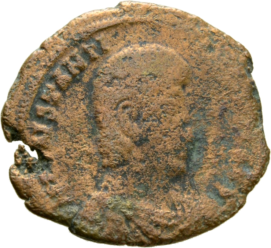 RIC VIII Antioch 154 Constantius II obverse, Bust of Constantius Gallus, bareheaded, draped, cuirassed, right