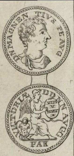 RIC VIII Antioch 160 Constantius II obverse, Bust of Constantius II, rosette-diademed, draped, cuirassed, left