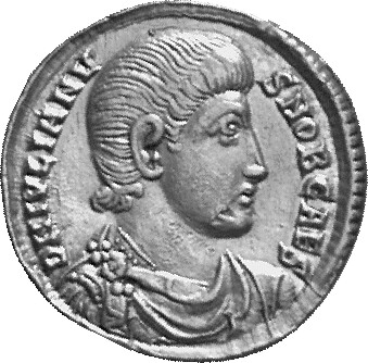 RIC VIII Antioch 167 Constantius II obverse, Bust of Julian, bareheaded, draped, cuirassed, right