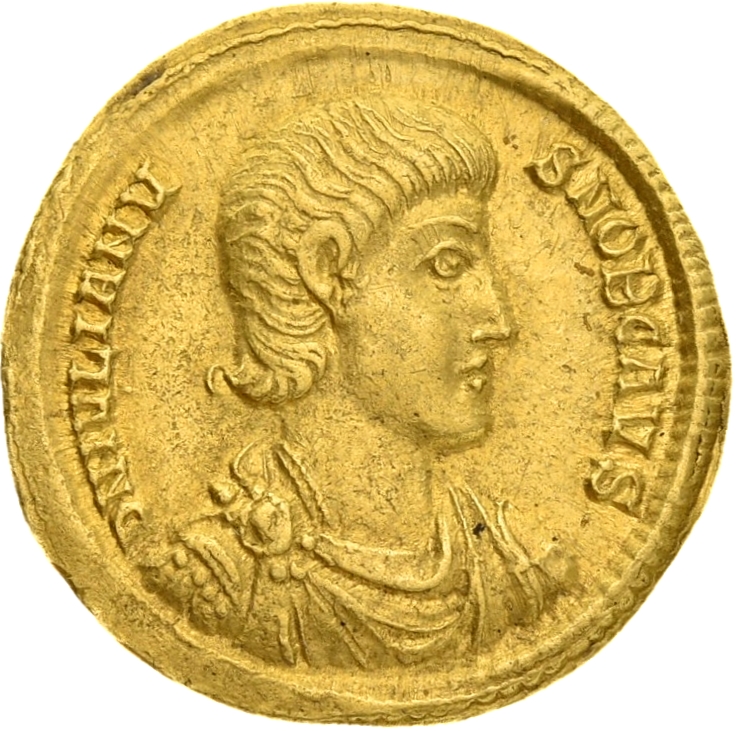 RIC VIII Antioch 167 Constantius II obverse, Bust of Julian, bareheaded, draped, cuirassed, right