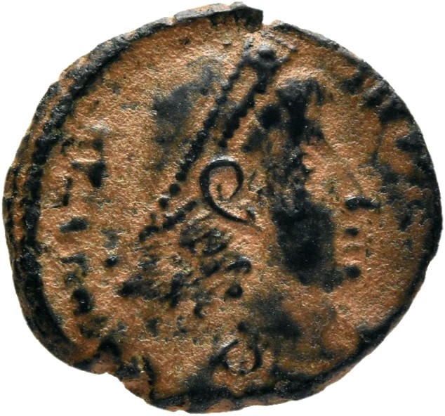 RIC VIII Antioch 193 Constantius II obverse, Bust of Constantius II, pearl-diademed, draped, cuirassed, right