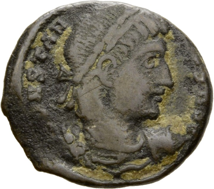 RIC VIII Antioch 44 Constantius II obverse, Bust of Constantius II, laureate, draped, cuirassed, right