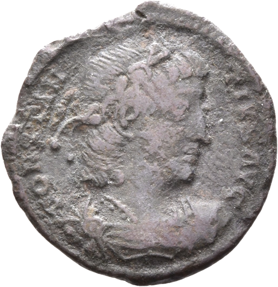RIC VIII Antioch 46 Constantius II obverse, Bust of Constantius II, laureate, rosette-diademed, draped, cuirassed, right