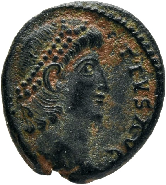 RIC VIII Antioch 54 Constantius II obverse, Head of Constantius II, pearl-diademed, right