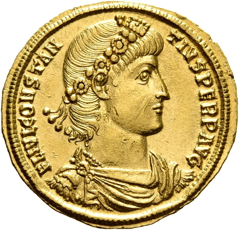 RIC VIII Antioch 79 Constantius II obverse, Bust of Constantius II, rosette-diademed, draped, cuirassed, right