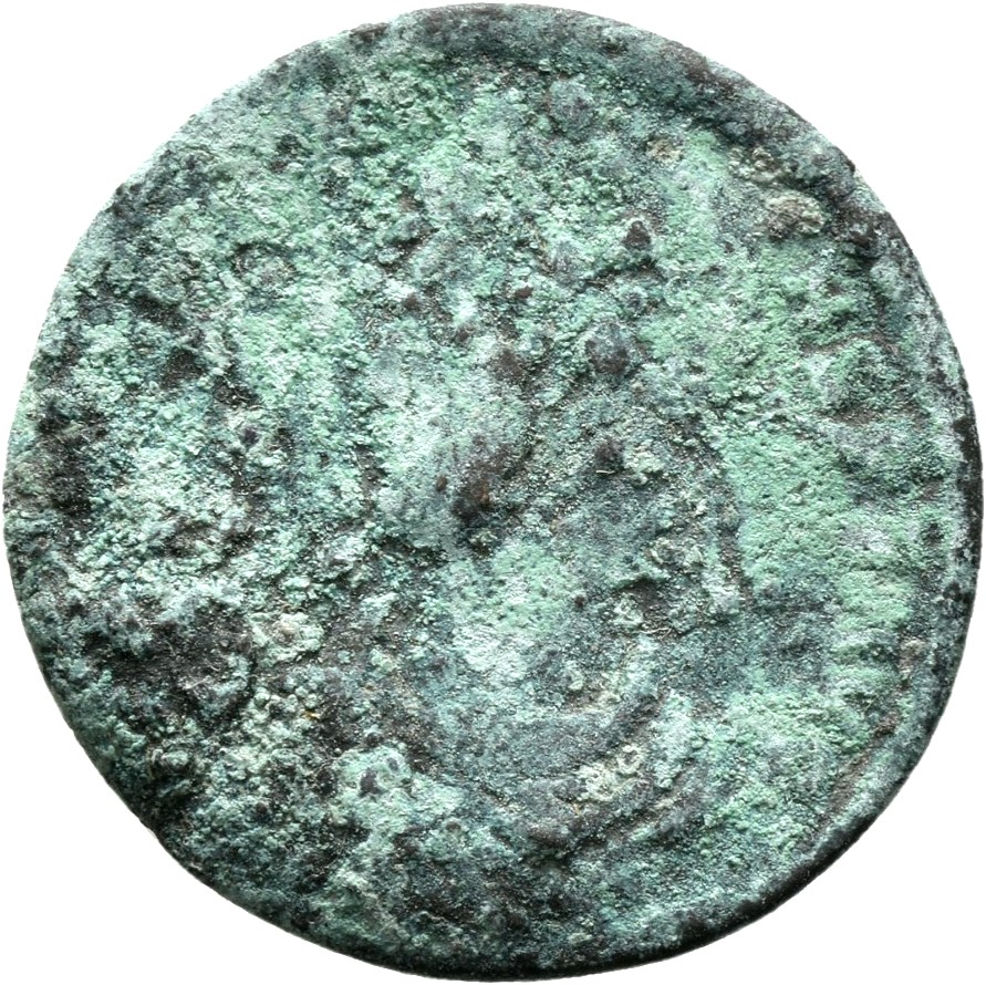 RIC VIII Aquileia 101 Constans obverse, Bust of Constans, pearl-diademed, draped, cuirassed, left, holding globe in right ...