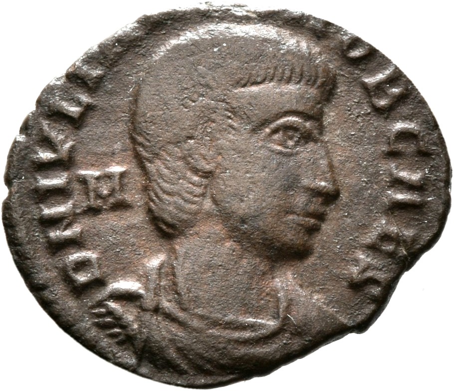 RIC VIII Aquileia 223 Constantius II obverse, Bust of Julian, bareheaded, draped, cuirassed, right; M behind bust
