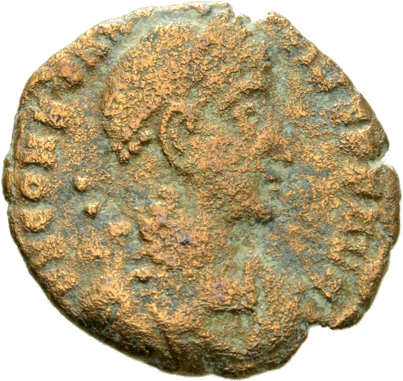 RIC VIII Constantinople 135 Constantius II obverse — Bust of Constantius II, pearl-diademed, draped, cuirassed, right